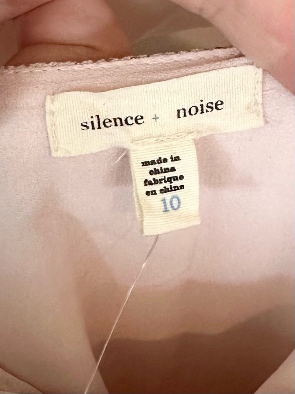 NWT silence + noise One-Shoulder Metallic Powder Pink Maxi Dress w/High Slit 10 - Picture 4 of 10